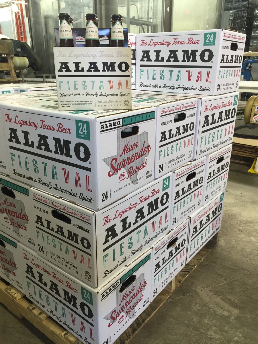 AlamoBeerCo's tweet photo. Fiestaval: a traditional, unfiltered Belgian-style white ale. Look for it 1st week of March. https://t.co/k80fCDmX9o https://t.co/xAe72zmTE4