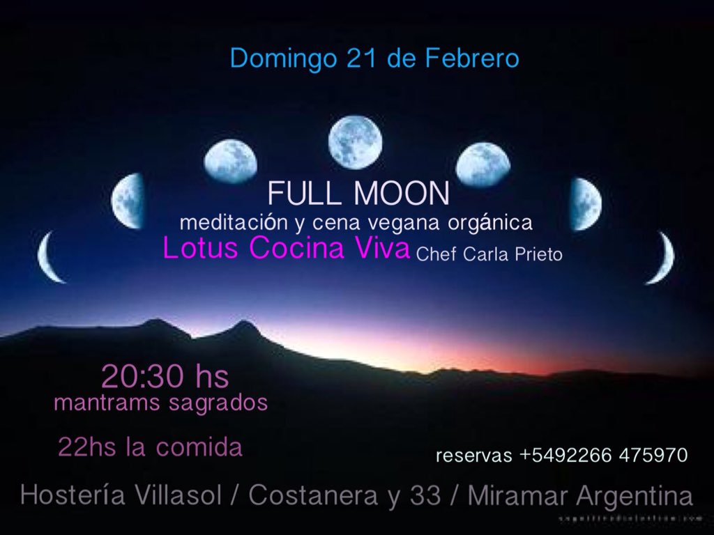 LotusCocinaViva's tweet photo. #lunallena #celebracion #rawfood #meditacion #mantrams #soloconreserva potenciando la buena vibra https://t.co/IpzXCsmouD