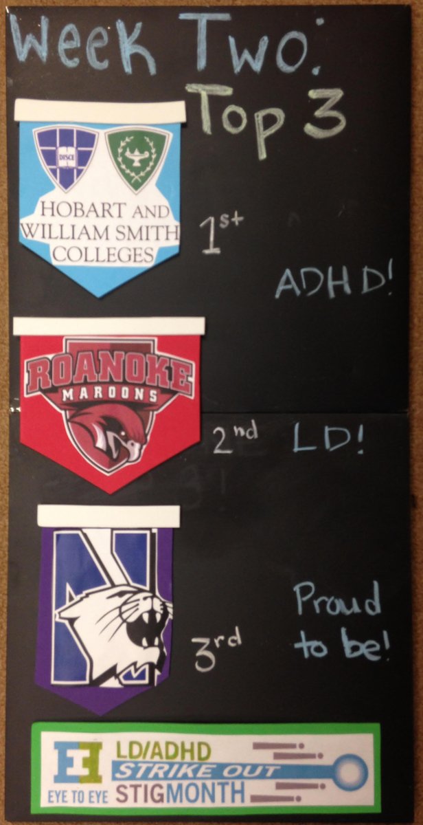 theNDalliance's tweet photo. #Winners week 2 #StrikeoutStigmonth chapters w hi scores  @HWSColleges @RoanokeCollege @NorthwesternU #LearnOn #ADHD https://t.co/9p4rG1Lt8V