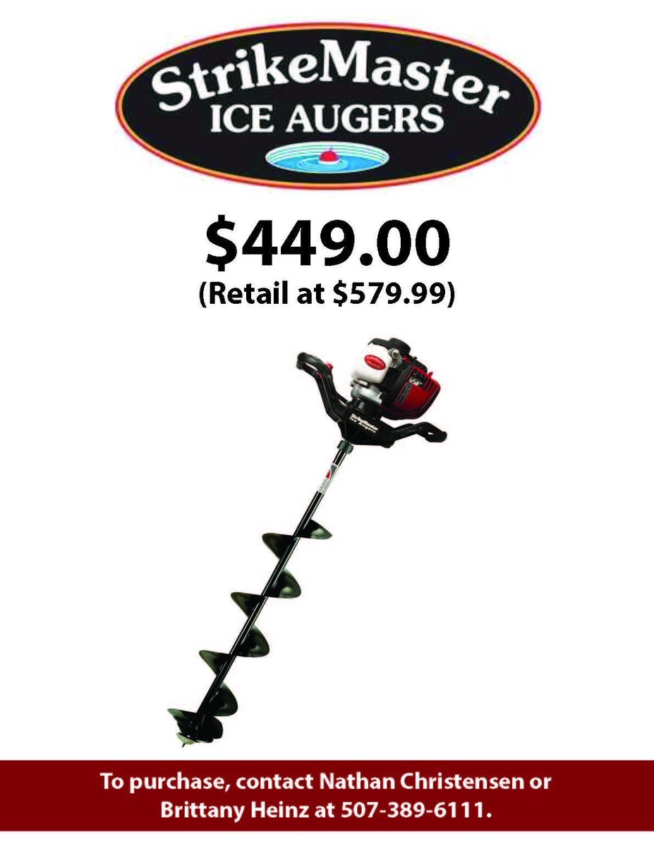 MSUBigBobber's tweet photo. Post @MSUBigBobber Special on StrikeMaster @IceAugers! Get yours before they are gone! https://t.co/f7TGcF2hFq