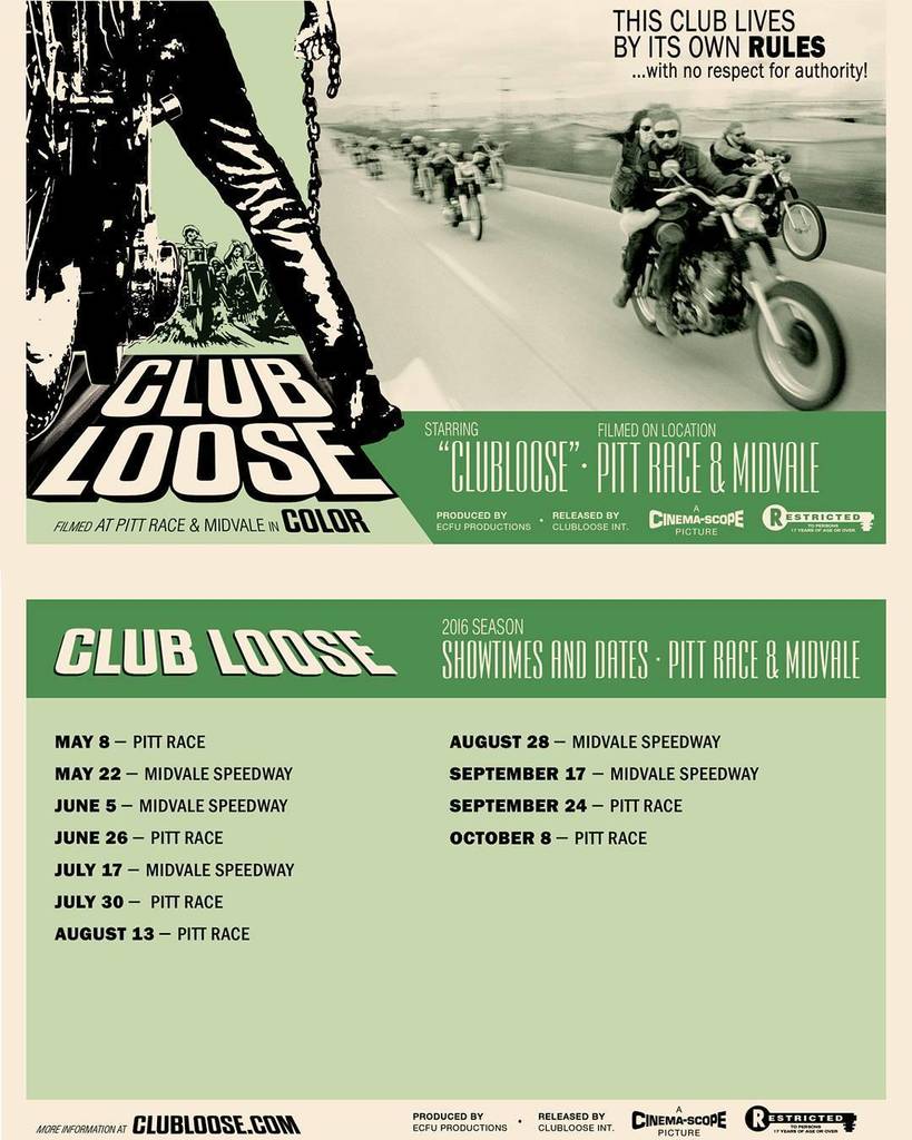 clubloose's tweet image. @clublooseii 2016 schedule with events at @pittrace and #midvalespeedway. #clubloose #godr… bit.ly/248X70V