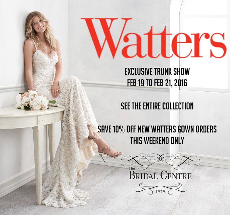 Bridalcentre's tweet photo. 2016 Collection Trunk Show this weekend! @WattersWtoo https://t.co/DuSu2h4jdl https://t.co/TkQE3h9LFl