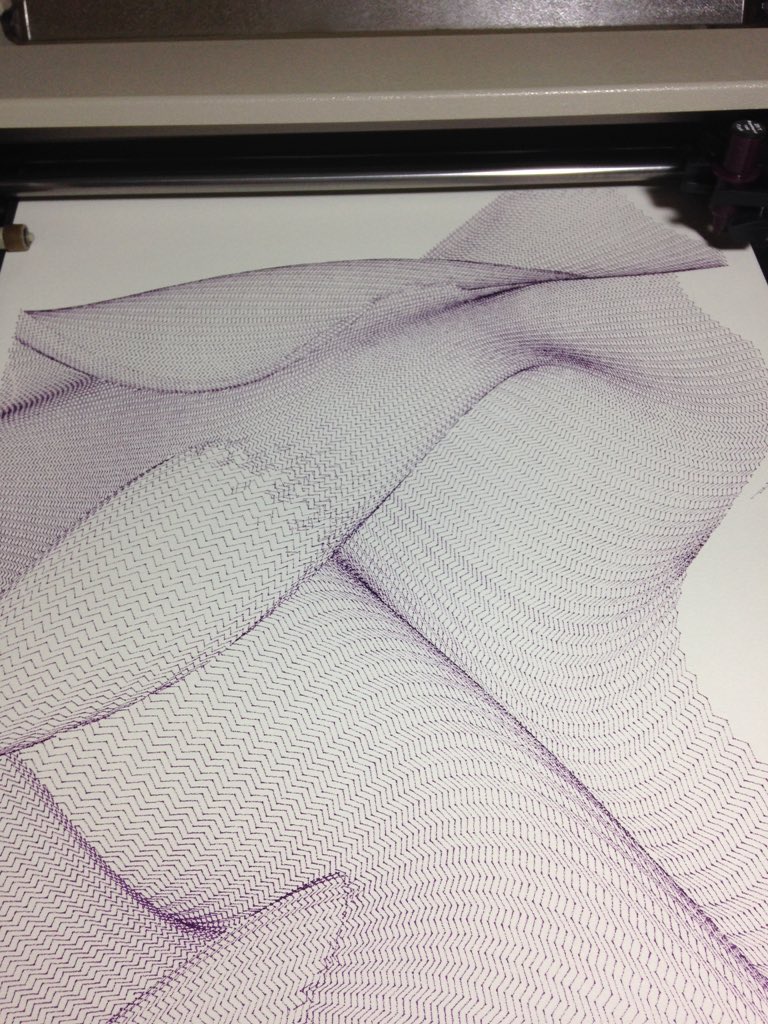 NickHardeman's tweet photo. This one took over three hours to print #timetooptimize #plottertwitter https://t.co/7xj3TpTbVy