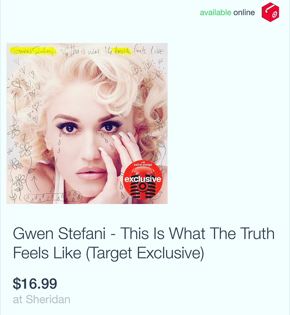 gbenji_min's tweet image. @gwenstefani new album out March 18th! Get 4 Exclusive bonus tracks only @Target #newmusic  #gettingmine