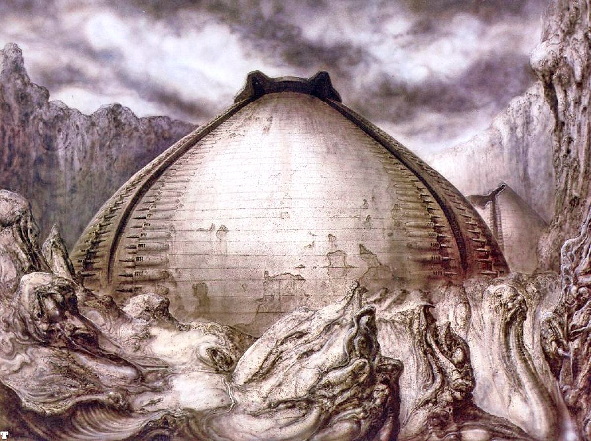 JustPrintMoney's tweet photo. H. R. Giger / Alien : original design for crashed ship holding eggs https://t.co/0LrADrk1wW