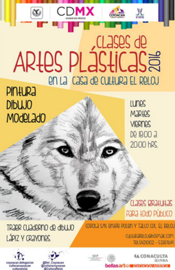 AtomoCultural's tweet photo. No te pierdas las clases de Artes Plásticas en la Casa de @CulturaReloj de 18 a 20 hrs. ¡La @Del_Coyoacan invita! https://t.co/9YcoH6MSt8