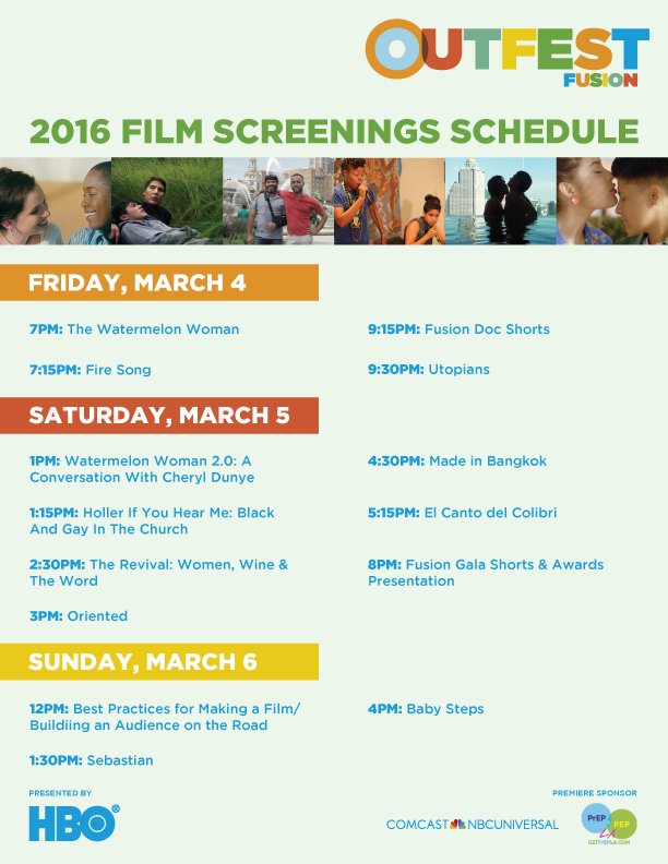 RT if you are joining us for the 2016 #OutfestFusion #LGBT People of Color Film Festival. outfest.org/fusion2016