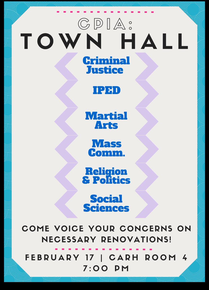 UBSGA's tweet photo. CPIA Town Hall tomorrow at 7pm! #SGA https://t.co/bBxN5kgVuk