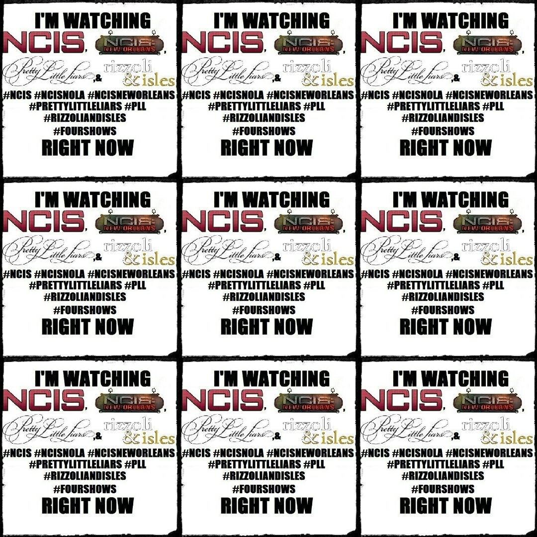 KedrickBurton's tweet photo. I'm Watching @NCIS_CBS, @NCISNewOrleans, @_ABCFpll,&amp; @RizzoliIslesTNT, Right Now.
#FourShows
I'll Come Back At 9:00. https://t.co/jTRTeU4lGE