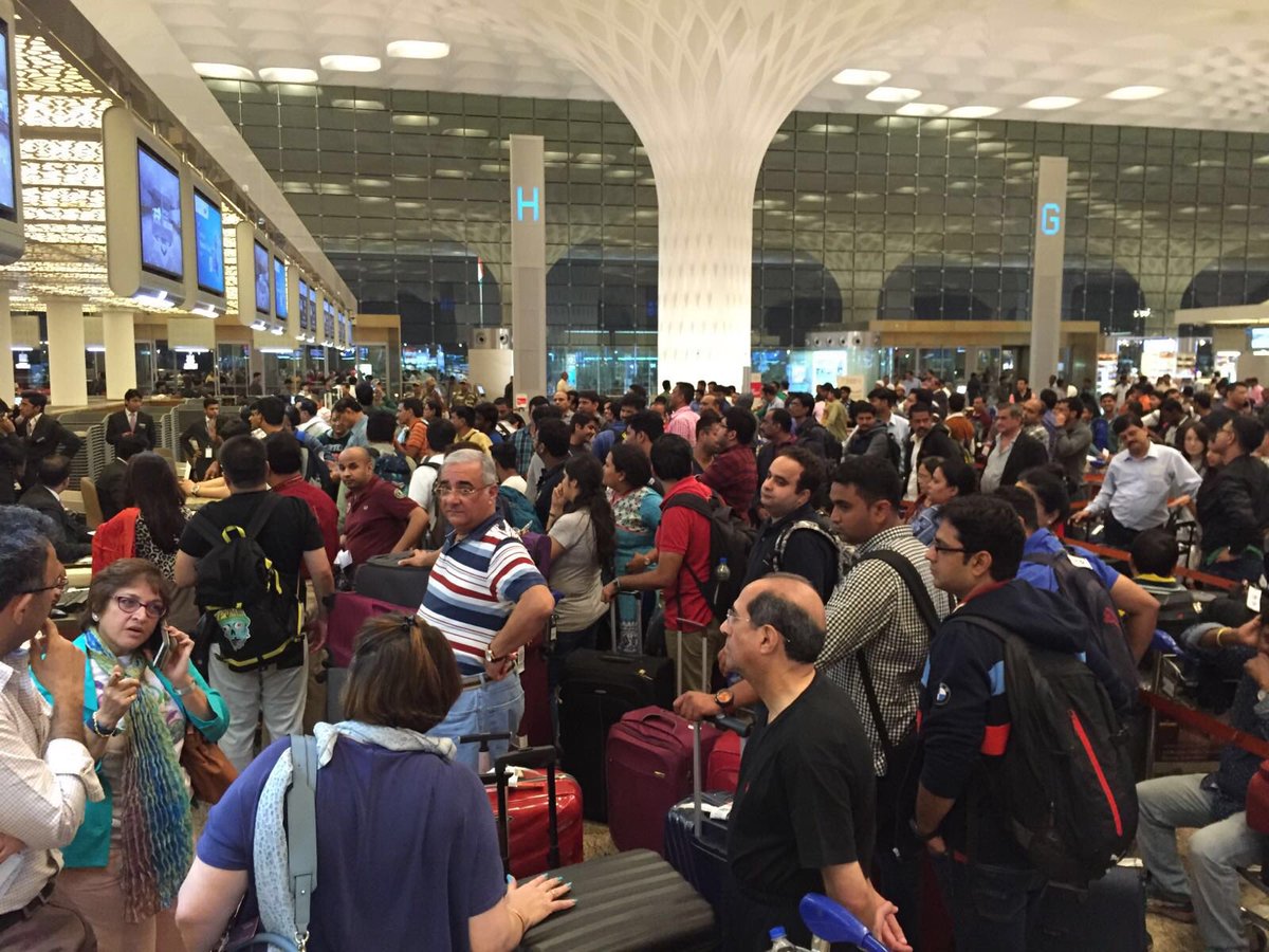 <a href="/ThaiAirways/">Thai Airways</a> what a mess in Mumbai. TG318 cancelled. No next steps from your side. 25 ppl from our company stranded