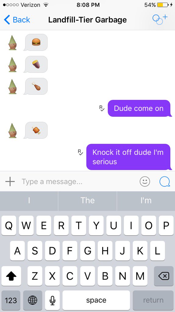 BrentMurrayy's tweet photo. How @Ethan_Muller bullies the vegetarians in the group chat... https://t.co/caVT2ewMAo