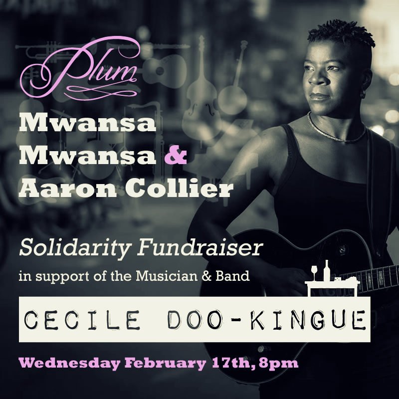 uncorkplum's tweet photo. Live Music at Plum tomorrow evening with Mwansa Mwansa &amp; Aaron Collier in support of this amazing artist! #yql https://t.co/9cJZvFZo1J