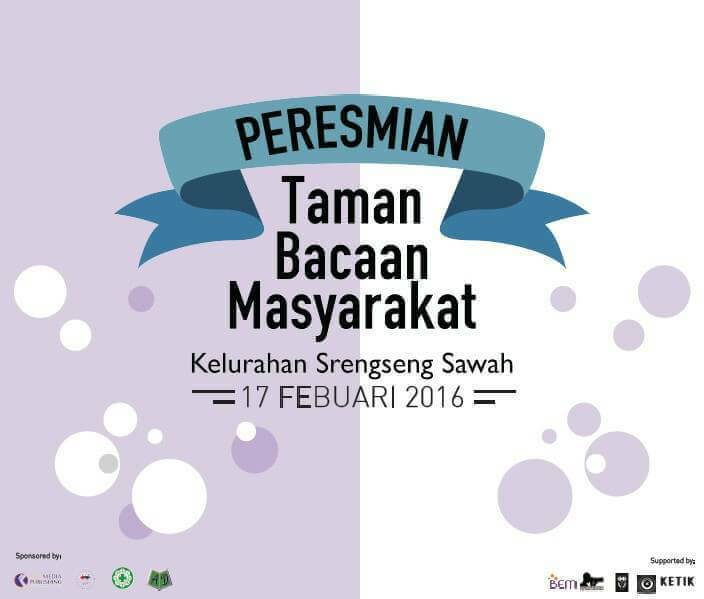 Hari ini, rabu (17/2)  PoliMedia Publishing dan BEM PoliMedia mengadakan Grand Launching Taman Baca Masyarakat.