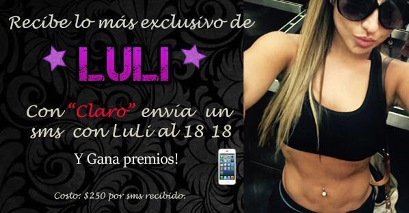 EventosLuli's tweet image. Con Claro envía Luli al 1818 y entérate de todo! #LuliReinaDeVina y gana grandes premios!! @Lulichile