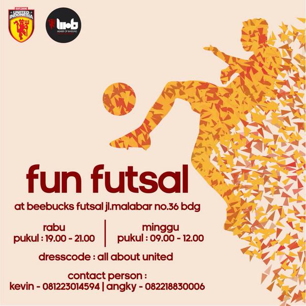 UtdIndonesiaBDG's tweet photo. Selamat siang MoB

jangan lupa hari ini kita jadwal Fun Futsal. Yuk ah :) https://t.co/MQq2hwl4W3