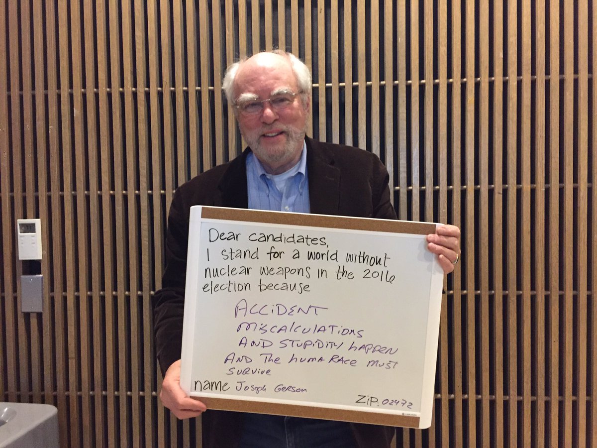 617againstNukes's tweet photo. Joseph wants zero because… #GZAction #DemandZero #RaceToZero @globalzero https://t.co/BsmMD2muAI