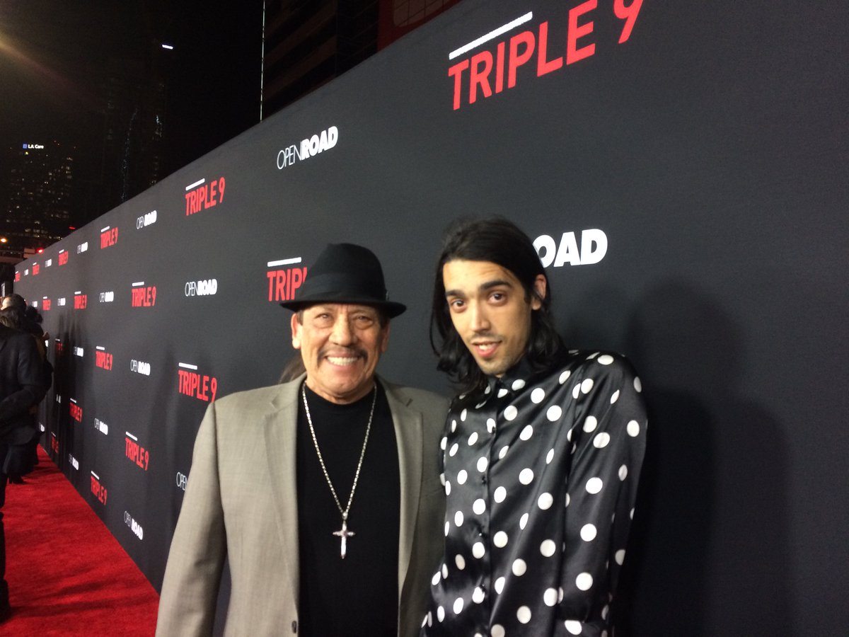 .@Triple9Movie premiere with my son Gilbert #Triple9 https://t.co/m6Ud0qbBIX
