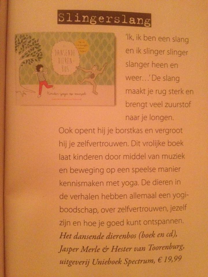 DDierenbos's tweet photo. Leuk! Een fijn stukje over ons boek in @YogaMagazineNL https://t.co/Y7gXlO0wHy