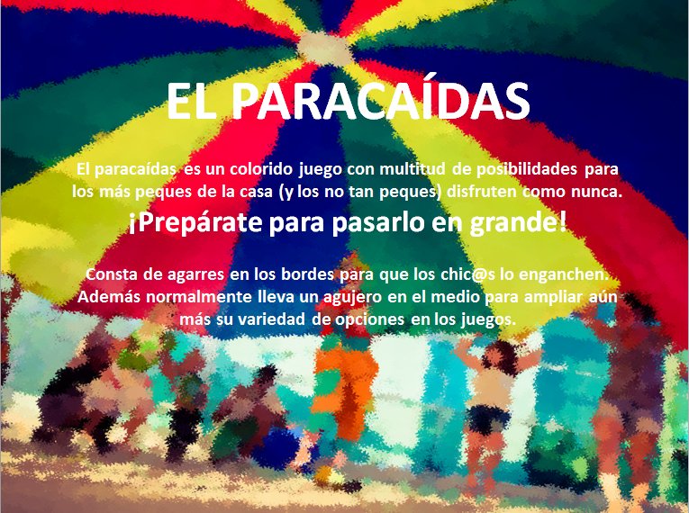 Animatrastos's tweet photo. Buenos días! Hoy os presentamos uno de nuestros juegos estrella! EL PARACAÍDAS! Esperemos os guste! https://t.co/JZgPMIxjfa