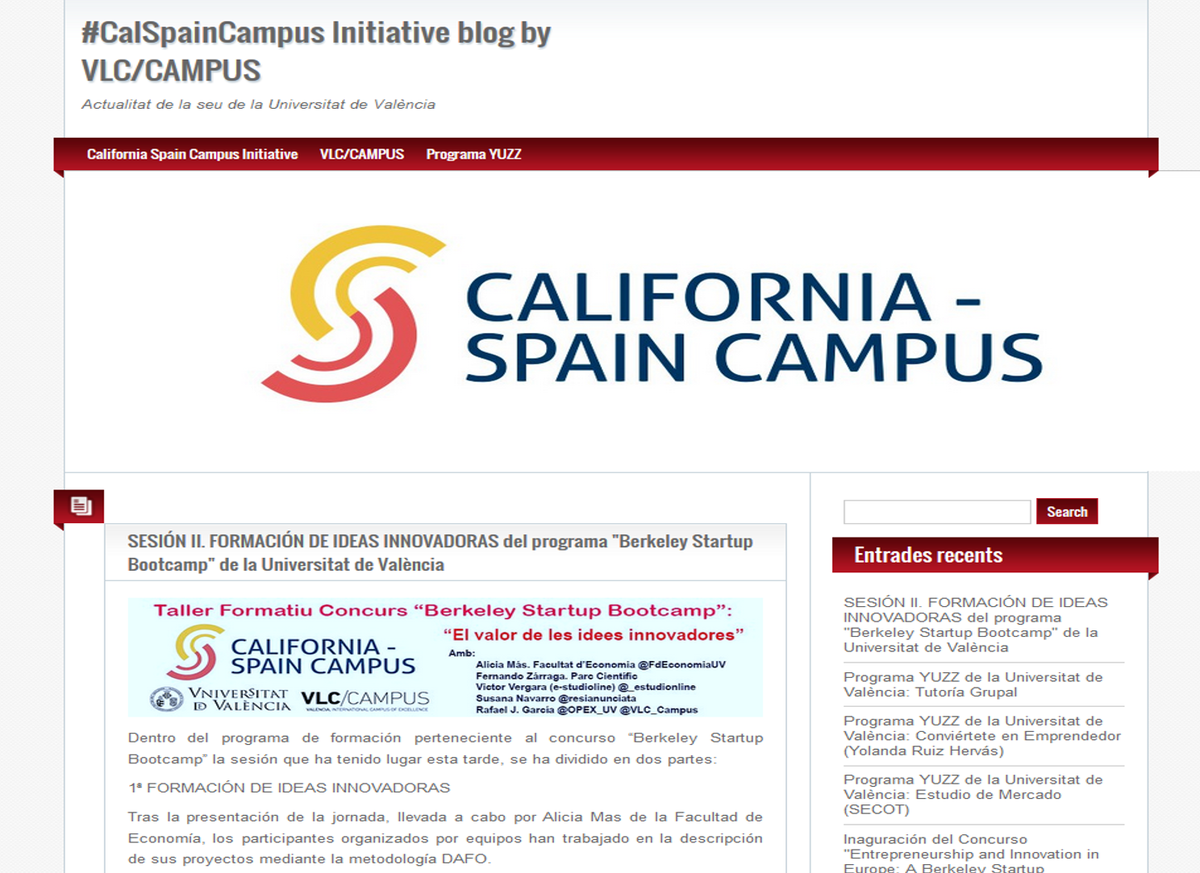 VLC_Campus's tweet photo. Actualización del blog de #CALSpainCampus de @VLC_Campus sobre el  #BerkeleyStartupBootcamp: https://t.co/szQEJO87E1 https://t.co/OaUu47mLbv