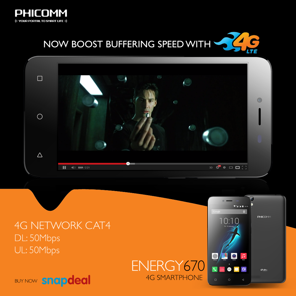 PHICOMMIndia's tweet photo. No more worries for online buffering speed, now watch online videos seamlessly with #Phicomm #Energy670. https://t.co/uFFNe4wVqx