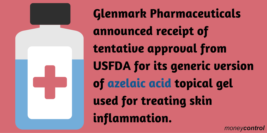 moneycontrolcom's tweet photo. Glenmark gets tentative nod from USFDA for azelaic acid gel https://t.co/YkvmT1Q7zh #glenmark #usfda #azelaic https://t.co/d0v4F2wR6O