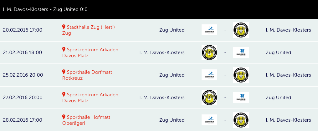 The quarterfinal dates vs. <a href="/ironmarmots/">Iron Marmots</a> Davos have now been published. Hopp Zug! #unihockey #floorball #salibandy