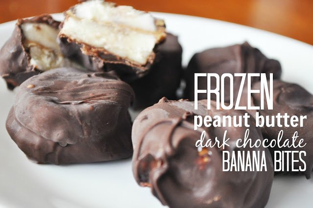 tastewant's tweet image. Frozen Peanut Butter &amp;amp; Dark Chocolate Banana Bites | All Kinds of Yumm goo.gl/HlQcgu
