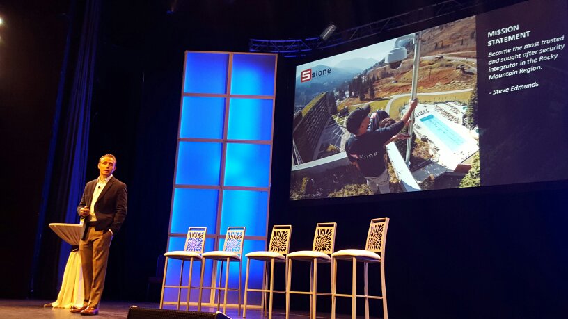 milestonesys's tweet photo. Brent Edmunds discusses betting your business in the community at #MIPS16 #stonesecurity https://t.co/32jsP5Od5x
