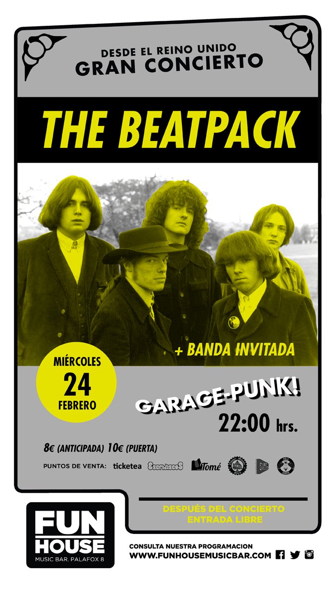 FunHouseMadrid's tweet photo. ¡A las 22h! Junto a NO CRAFTS. #funhousemusicbar #thebeatpack #nocrafts https://t.co/NcbKwtVszo