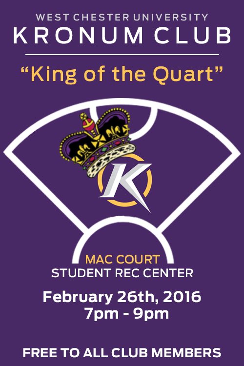 WCUkronum's tweet photo. THIS FRIDAY

3v3 King of the Quart Challenge

Think you have what it takes? Prove it! https://t.co/k78M58YKnf