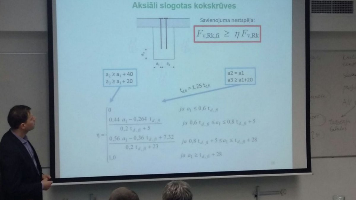 BkCentrs's tweet photo. Šodien mācījāmies, kā rēķināt koka konstrukcijas ugunsgrēka gadījumā. https://t.co/yorZZET7Qb