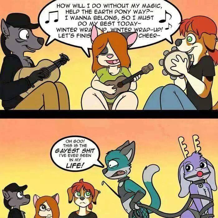 Wynters_Reign's tweet photo. The typical thing that happens when you are a fur that likes ponies...#NoImNotABrony #IRecovered https://t.co/Gd33Y7l4Fi