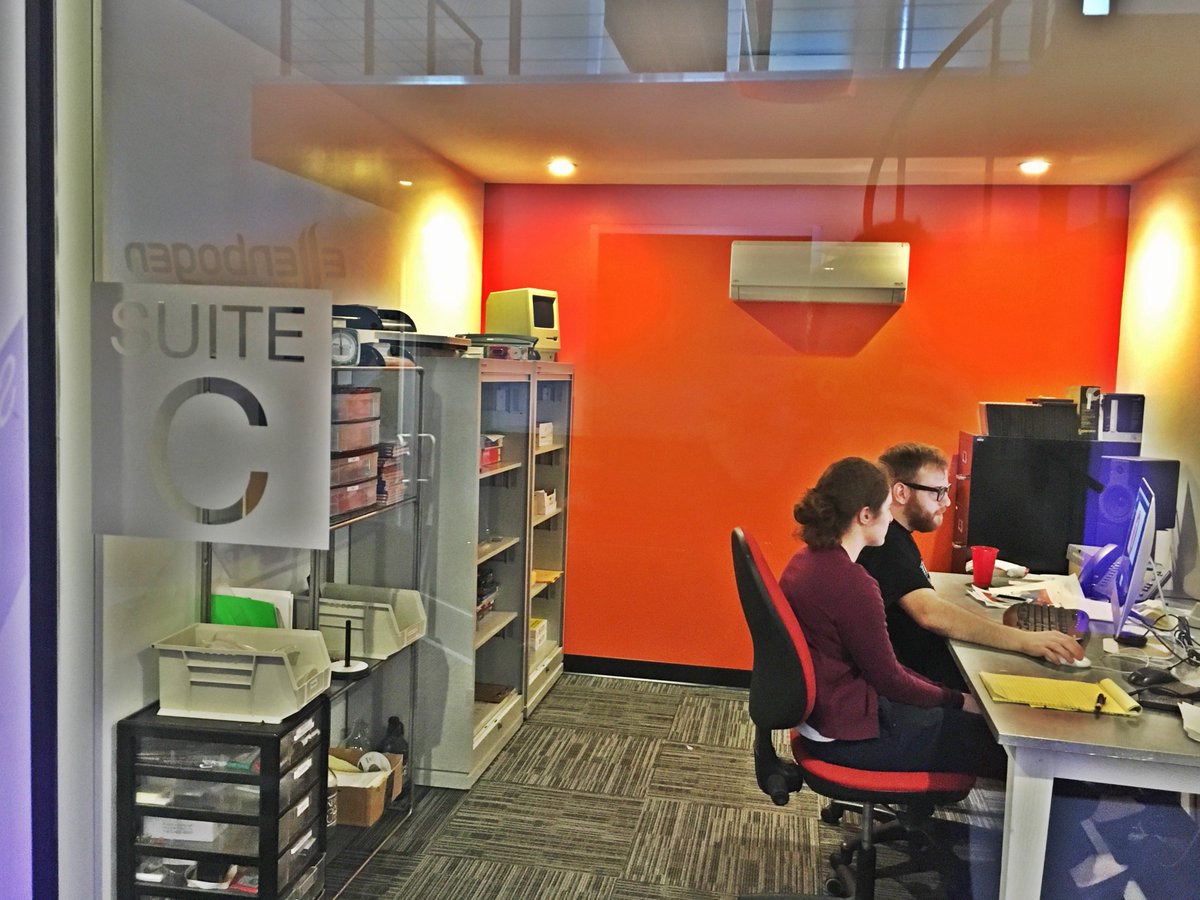 EllenbogenMedia's tweet photo. Our #interns working on a piece today in #EditSuite C https://t.co/aIvG3LLOfE