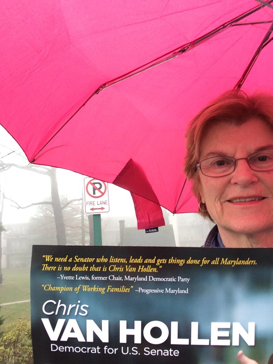 nancy_suniewick's tweet photo. @teamvanhollen door-knocking for Chris on another rainy day #teamcvh #MDSen https://t.co/0AHNmQTki9