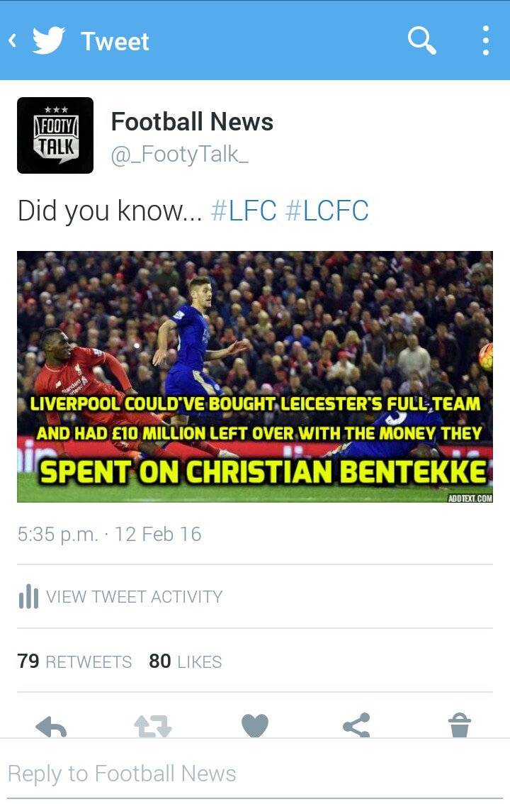 Caarra23's tweet photo. I have found the best football account on Twitter. 

Give @_FootyTalk_ a follow and you won't regret it. ⚽👍 https://t.co/bKNYg5k262
