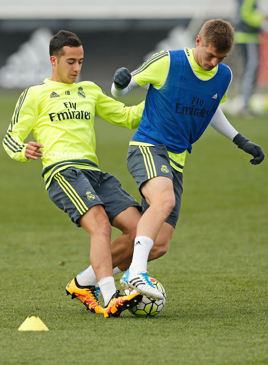 realmadriden's tweet photo. Second training session of the week ✅

Just three days to go until #RMDerbi at the Bernabéu!

#RMCity #HalaMadrid https://t.co/KWOQAe4evw