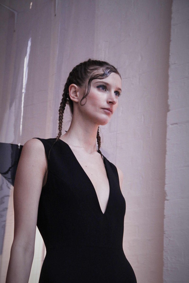 NoctisMag's tweet photo. French plaits with gelled baby hair 💘💘💘 @hardingegeorgia #LFW by Adam Jones for #Noctismag https://t.co/TWjPLd722d https://t.co/QrIYP3Hjfa