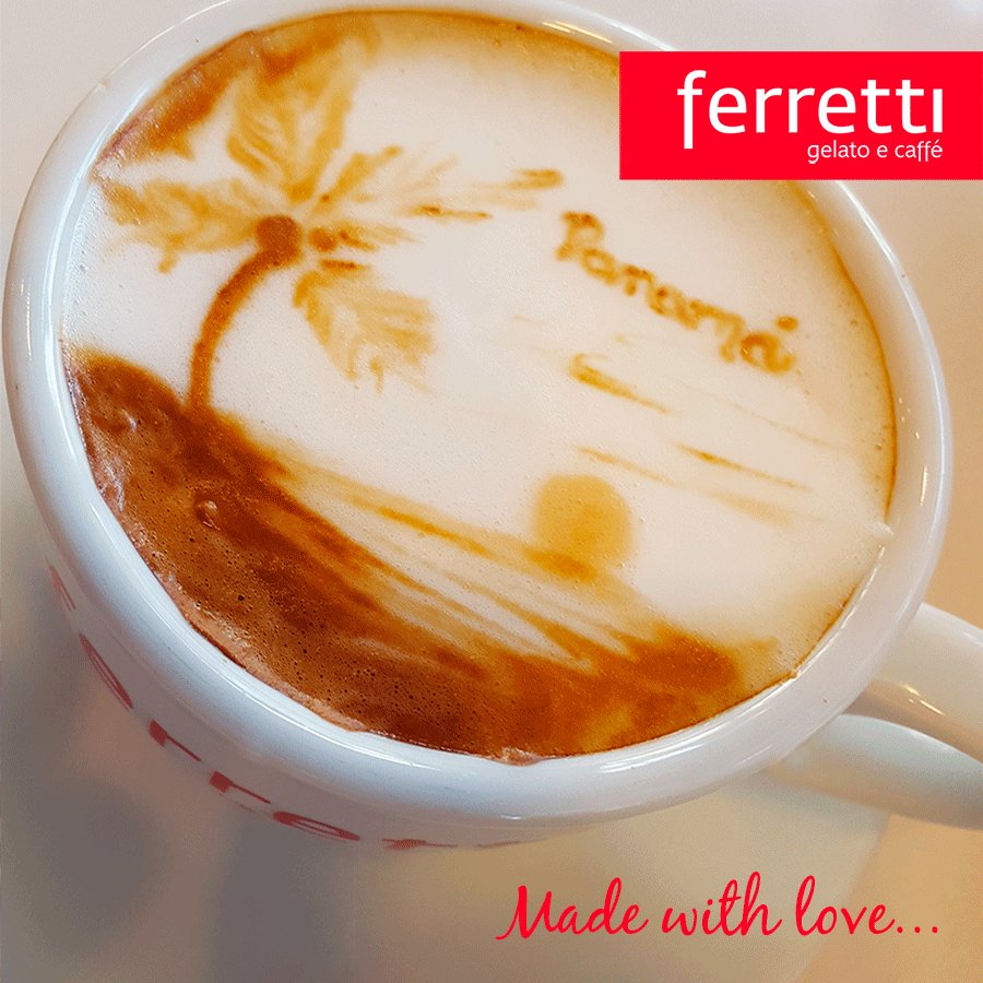 ferrettipanama's tweet photo. La mejor manera de iniciar tu día en nuestra bella Panamá, con arte y café en un solo lugar #FerrettiPanamá https://t.co/hxVUKaN6uX