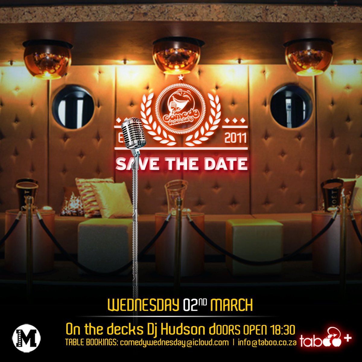 Save the date: Wed 2 March
#ComedyWednesday