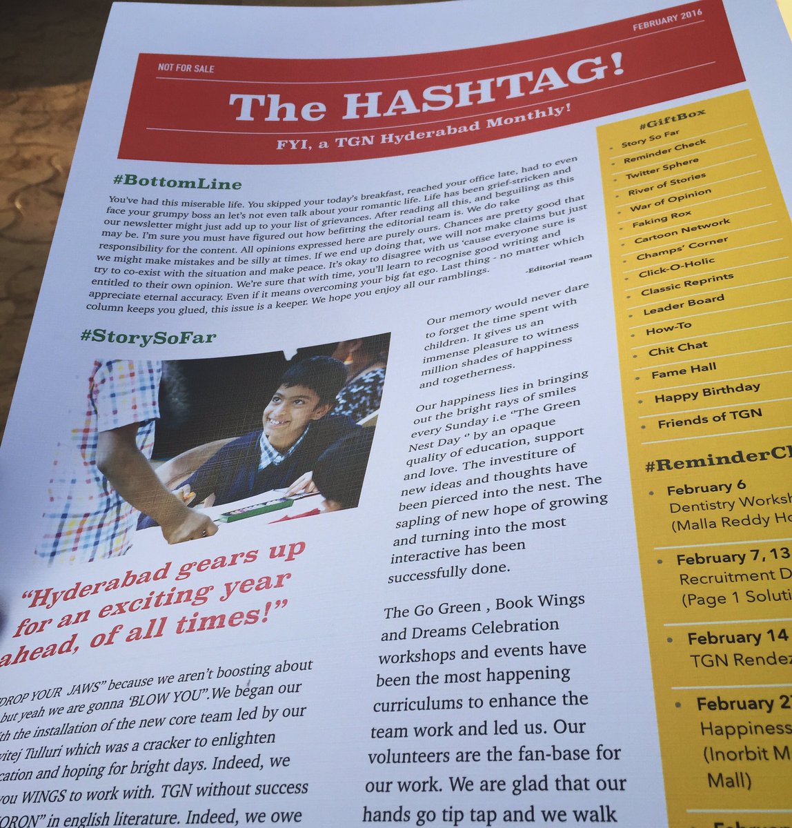 tullurisunny's tweet photo. Grab your first edition of #TheHashtag here : https://t.co/MTrxc8jUvT
#Newsletter #GoodVibes #TheGreenNest #Stories https://t.co/PxxGY3iAOa
