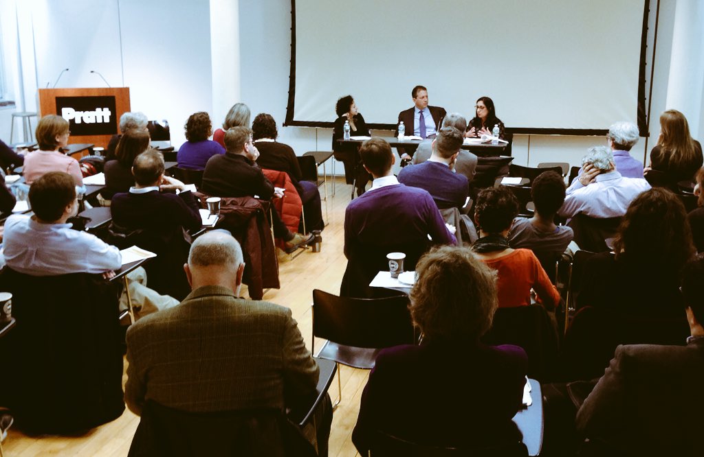 Fitch_Found's tweet photo. "Preservation &amp; Place" mini-conf today! Panel on policy w/ @bradlander @nyclandmarks chair Srinivasan &amp; @prattcenter https://t.co/nXdMUHmjK9