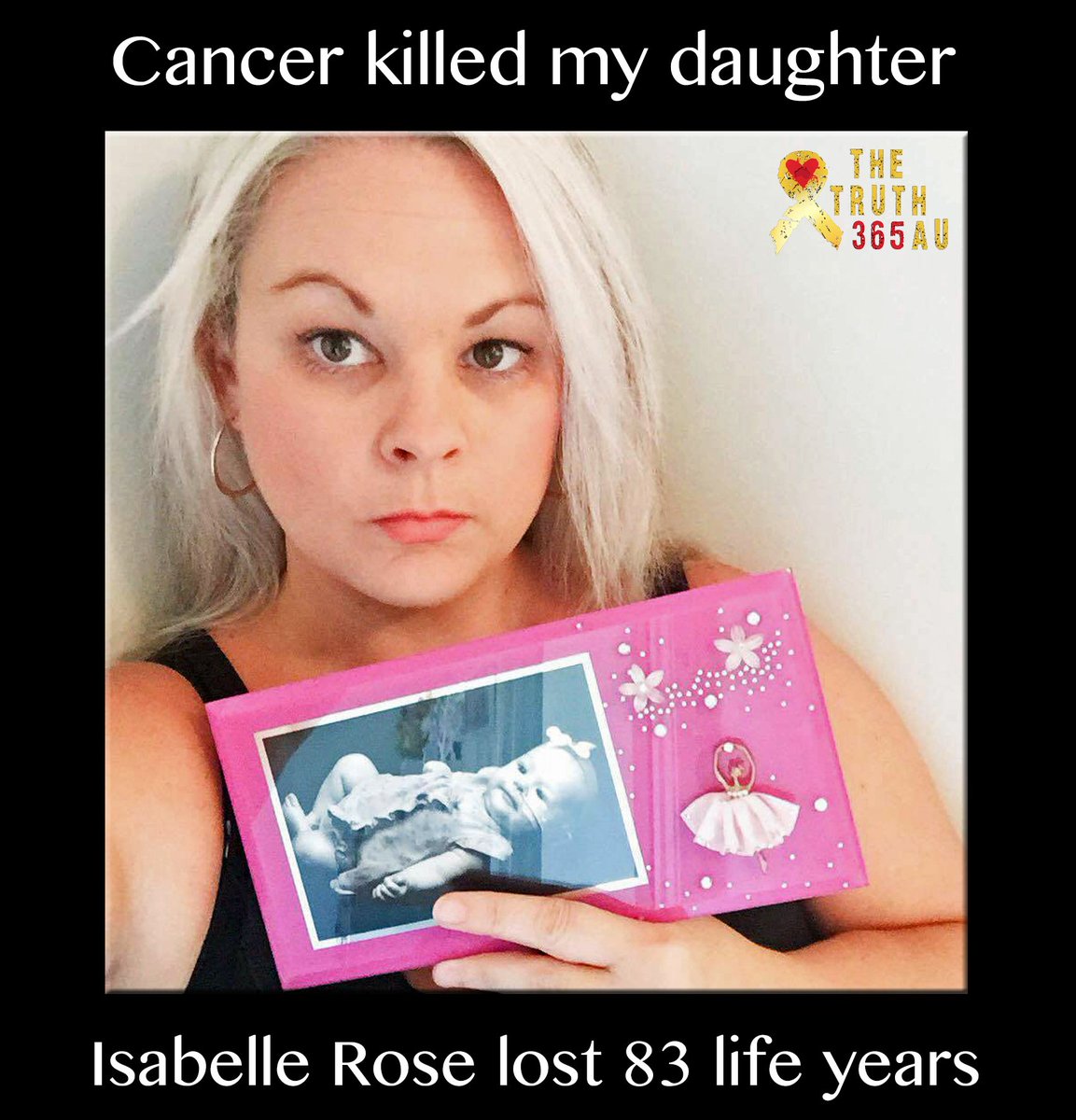 TheTruth365Aus's tweet photo. FACT: Every child killed by cancer loses aprox. 74 life years #StepUp against #ChildhoodCancer #GiveADamn #OneVoice https://t.co/TfimH3GbO7