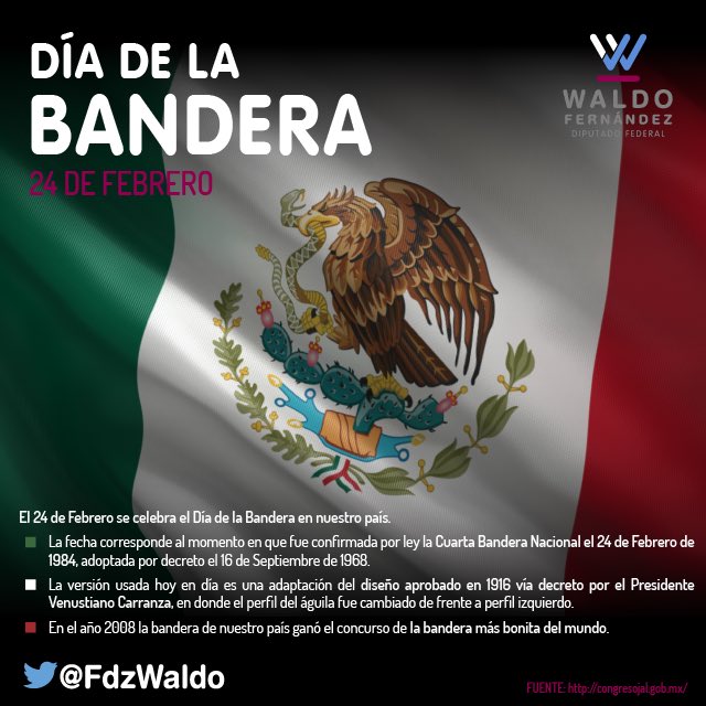 FdzWaldo's tweet photo. #24deFebrero: #DíaDeLaBandera... https://t.co/4OiE3UWEQB