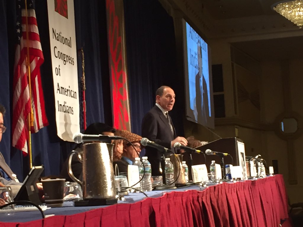 NCAI1944's tweet photo. We need to focus on people & culture to better serve our #NativeVeterans. -Sec. McDonald, @DeptVetAffairs #ECWS2016 https://t.co/MXSOPR4zwT