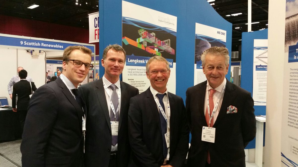 LengkeekVessel's tweet photo. Marius Lengkeek, Rory Macdonald alongside Kommer Damen and Leo Postma from @damen #ICOE16  @RUKEvents @Canadian_MRE https://t.co/Mn9oEtlcRG