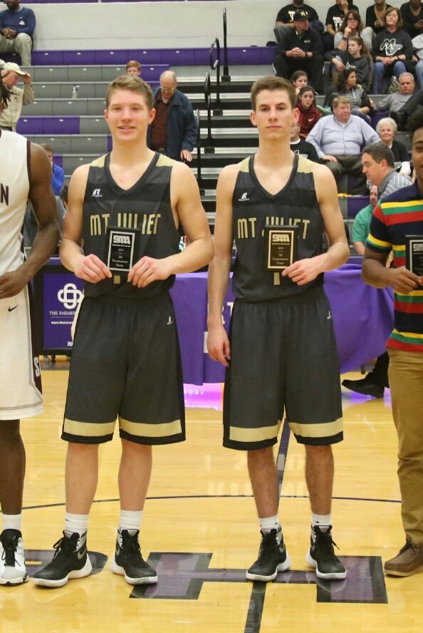 pageplaybook's tweet photo. Congrats to Tyler Faulkenberry &amp; Christian Bell, Mt. Juliet All-District Tournament Team. https://t.co/AnQNWmV8a1