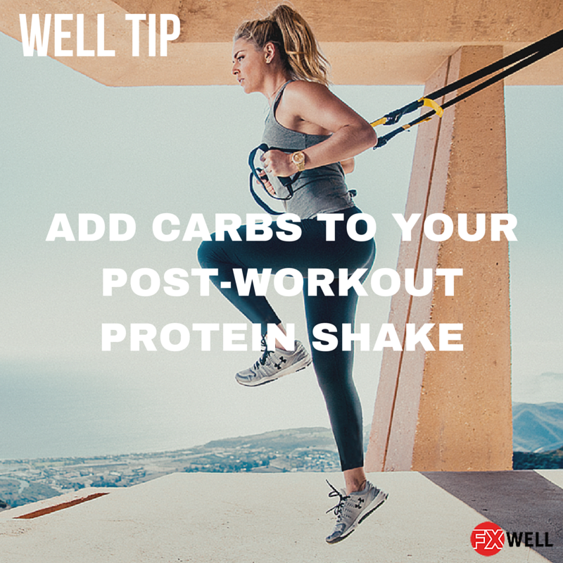 LiveFXWell's tweet photo. Shoot for a ratio of 3 grams of carbs to 1 gram of protein to properly replenish post workout #LiveFXWell #WellTip https://t.co/uspdpBMy0O