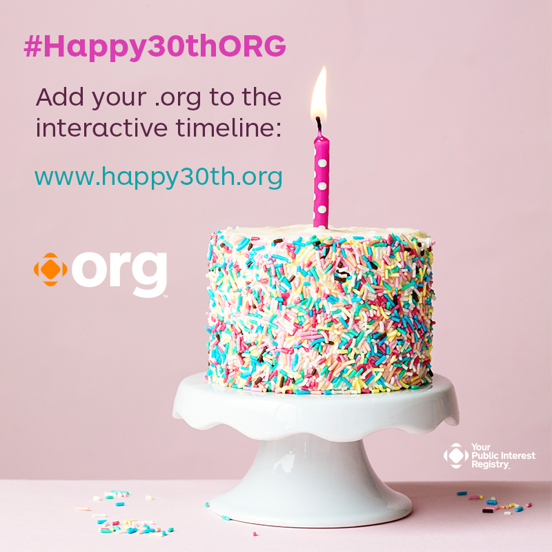 PIRegistry's tweet photo. #Happy30thORG 30 years of .org on the Internet! Add your org to this historic timeline: https://t.co/QpItSWMF9t https://t.co/W05Zj2WB8R