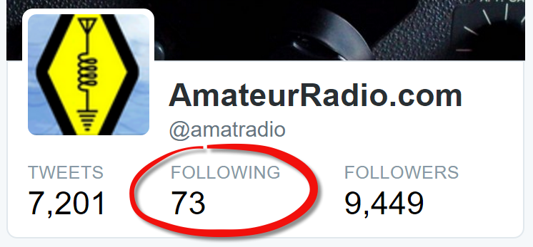 amatradio's tweet photo. @73s Effective today, we're limiting the number of people we follow to honor https://t.co/Kcq4mVkzZS!
@chrismatthieu https://t.co/s1yKWSI7AB